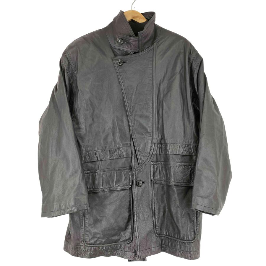 USED古着(ユーズドフルギ) デザインレザーカーコート メンズ 表記無 【中古】【ブランド古着バズストア】 USED古着(ユーズドフルギ) デザインレザーカーコート メンズ 表記無