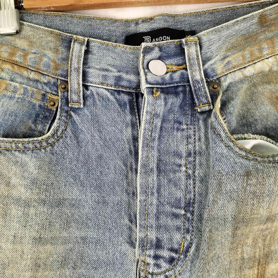 USED古着(ユーズドフルギ) {{BANGON}} ダメージ加工デザインデニム