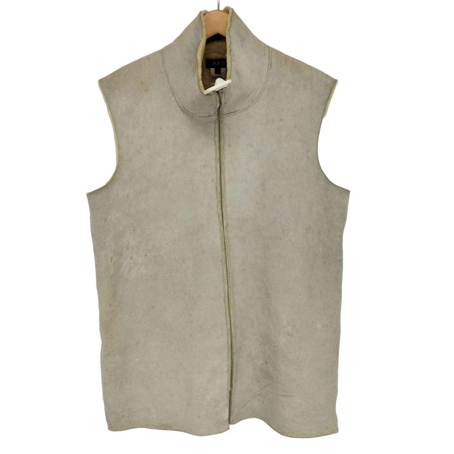 A.P.C.(アーペーセー) ムートンジップアップベスト メンズ JPN：1 【中古】【ブランド古着バズストア】 A.P.C.（アーペーセー） ムートンジップアップベスト メンズ JPN：1