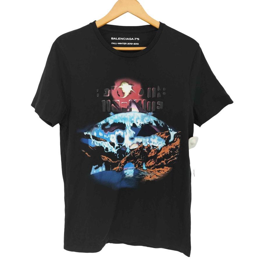 BALENCIAGA(バレンシアガ) FALL-WINTER 2012-2013 クルーネック プリントTシャツ メンズ import：S 【中古】【ブランド古着バズストア】 BALENCIAGA（バレンシアガ） FALL-WINTER 2012-2013 クルーネック