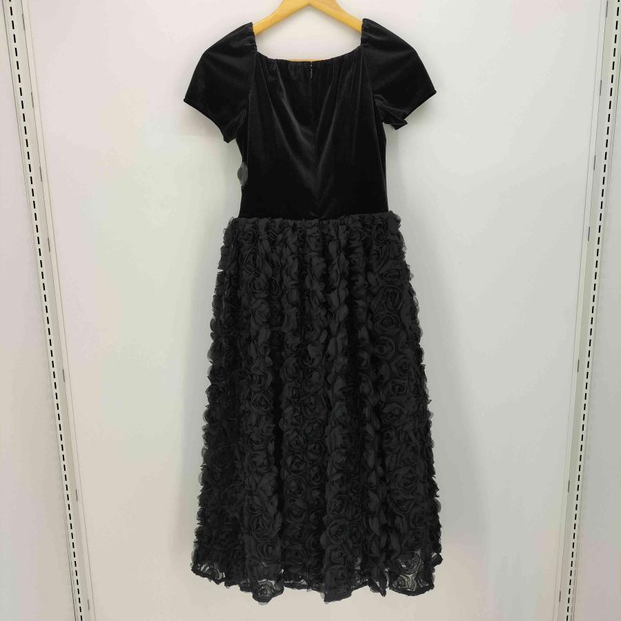 USED古着(ユーズドフルギ) {{etoll.}} VELOUR ROSETTE FLARE DRESS  ベロア ロゼット フレア ドレス レディース JPN：M 【中古】【ブランド古着バズストア】 USED古着(ユーズドフルギ) {{etoll.}} VELOUR ROSETTE FLARE DRESS