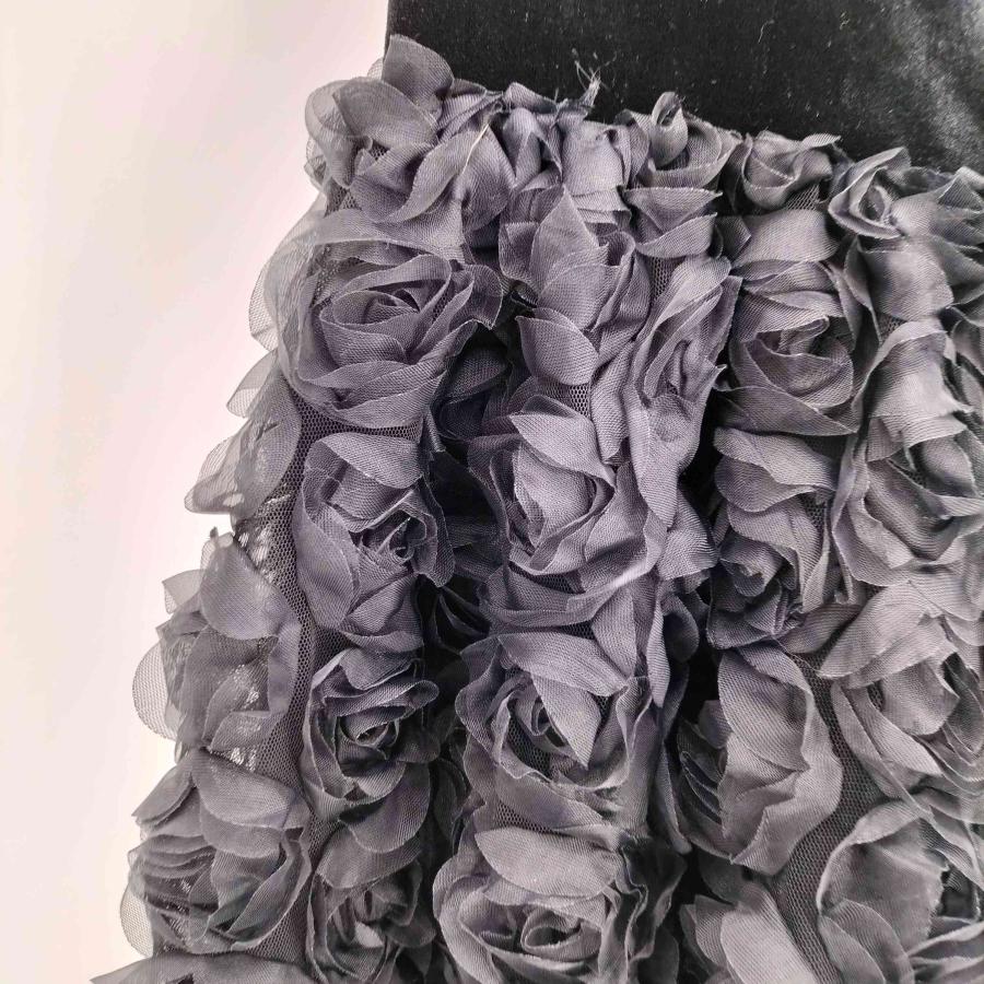 USED古着(ユーズドフルギ) {{etoll.}} VELOUR ROSETTE FLARE DRESS