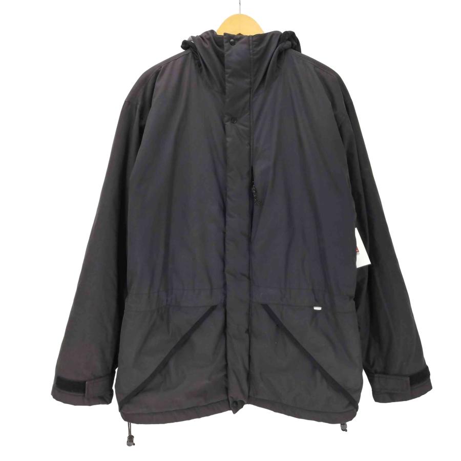 Stussy(ステューシー) 00S 紺タグ thermolite PLUS 裏地メッシュ ロゴラバータブ コットン ポリ アイロン 中綿 フーデッド ジャケット メンズ 表記無 【中古】【ブランド古着バズストア】 STUSSY（ステューシー） 00S 紺タグ thermolite PLUS 裏地メッシュ