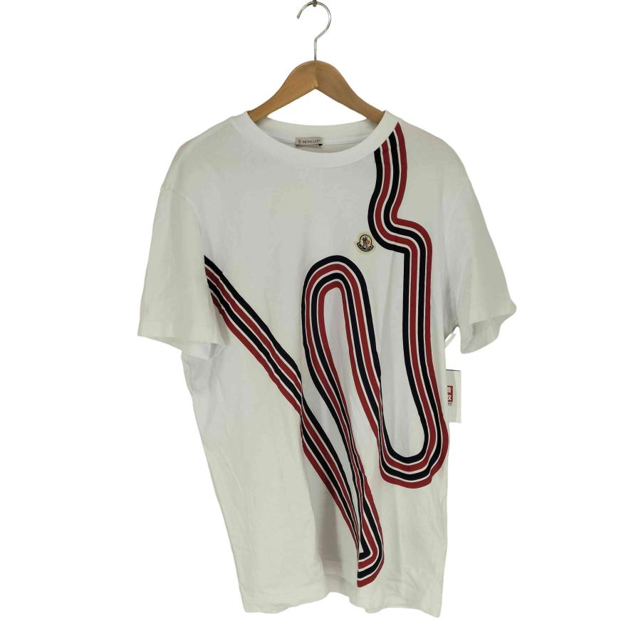 MONCLER(モンクレール) フロントプリントクルーネックTシャツ メンズ  XL【中古】【ブランド古着バズストア】 MONCLER（モンクレール） フロントプリントクルーネックTシャツ メンズ