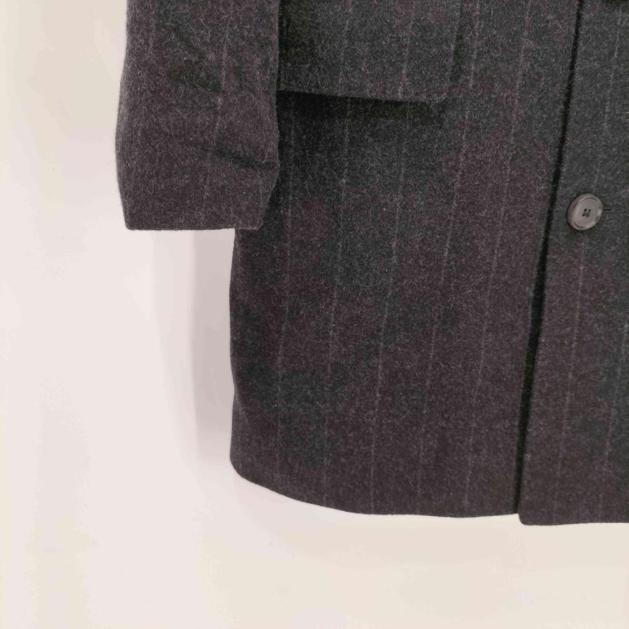 HUGO BOSS(ヒューゴボス) 3B センターベント ストライプ ウールチェスターコート メンズ EUR：46 【中古】【ブランド古着バズストア】 HUGO BOSS（ヒューゴ・ボス） 3B センターベント ストライプ ウール