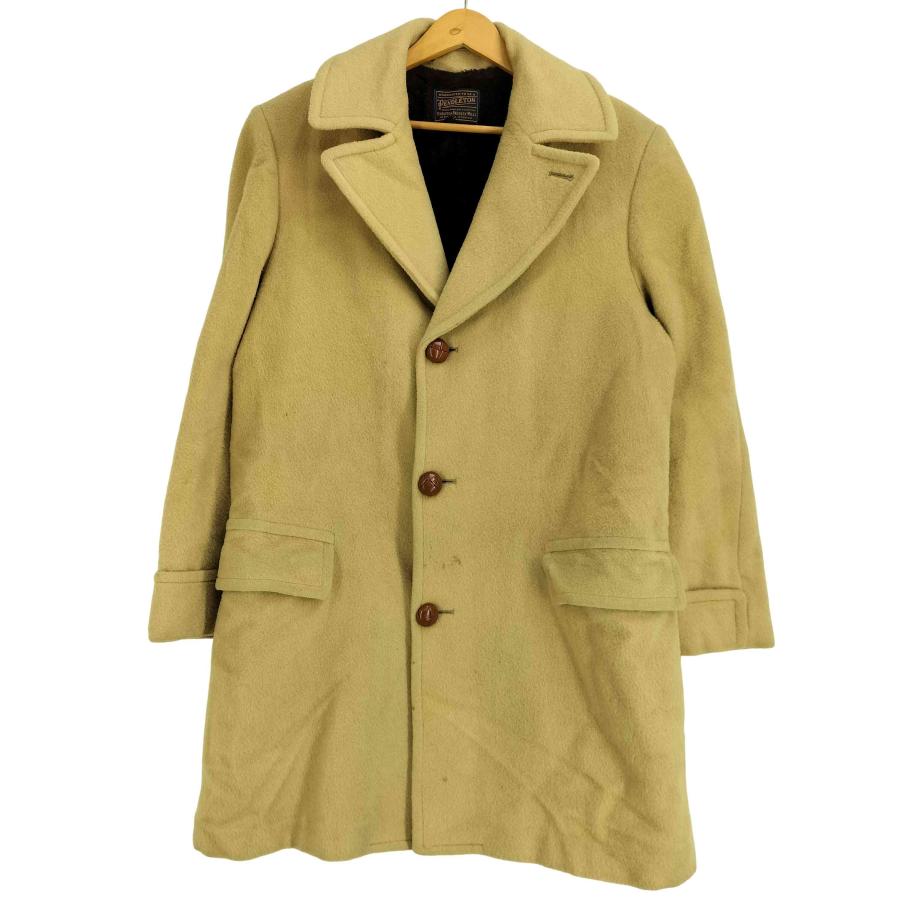 PENDLETON(ペンドルトン) 70S ウール くるみボタン チェスターコート ライナー付き メンズ 表記無 【中古】【ブランド古着バズストア】 PENDLETON（ペンドルトン） 70S ウール くるみボタン チェスターコート