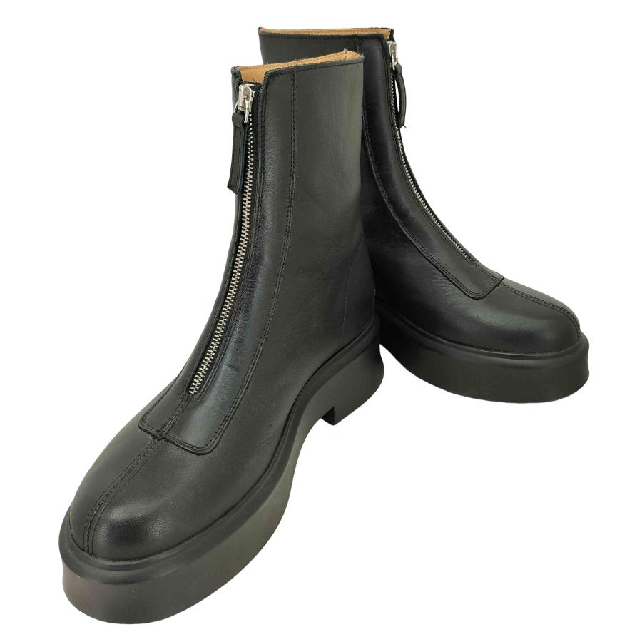 STEVE MADDEN(スティーブマデン) Jones アンクル フロントジップ レザーロングブーツ メンズ US：10 【中古】【ブランド古着バズストア】 STEVE MADDEN（スティーブ・マデン） Jones アンクル フロントジップ