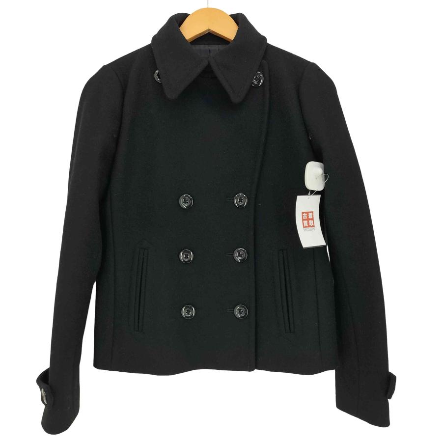 MOUSSY ブラック ピーコート サイズ1 BLACK BY MOUSSY（ブラックバイマウジー） ウールナイロン ピーコート