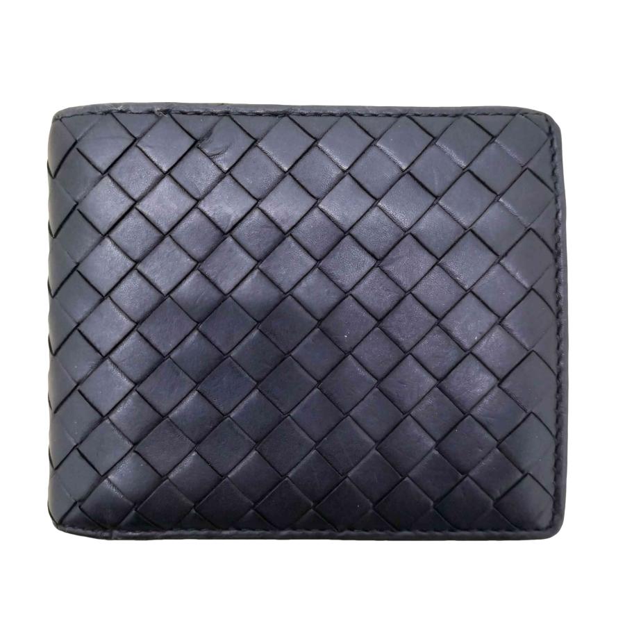 BOTTEGA VENETA(ボッテガヴェネタ) イタリア製 イントレチャート 2つ折り レザーウォレット 財布 メンズ 表記無 【中古】【ブランド古着バズストア】 BOTTEGA VENETA（ボッテガ・ヴェネタ） イタリア製 イントレチャート 2