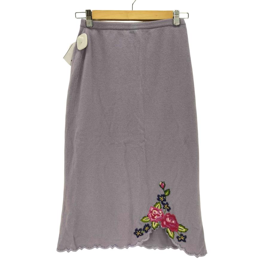 KEITA MARUYAMA（ケイタマルヤマ） アンゴラ混 花刺繍ニットスカート