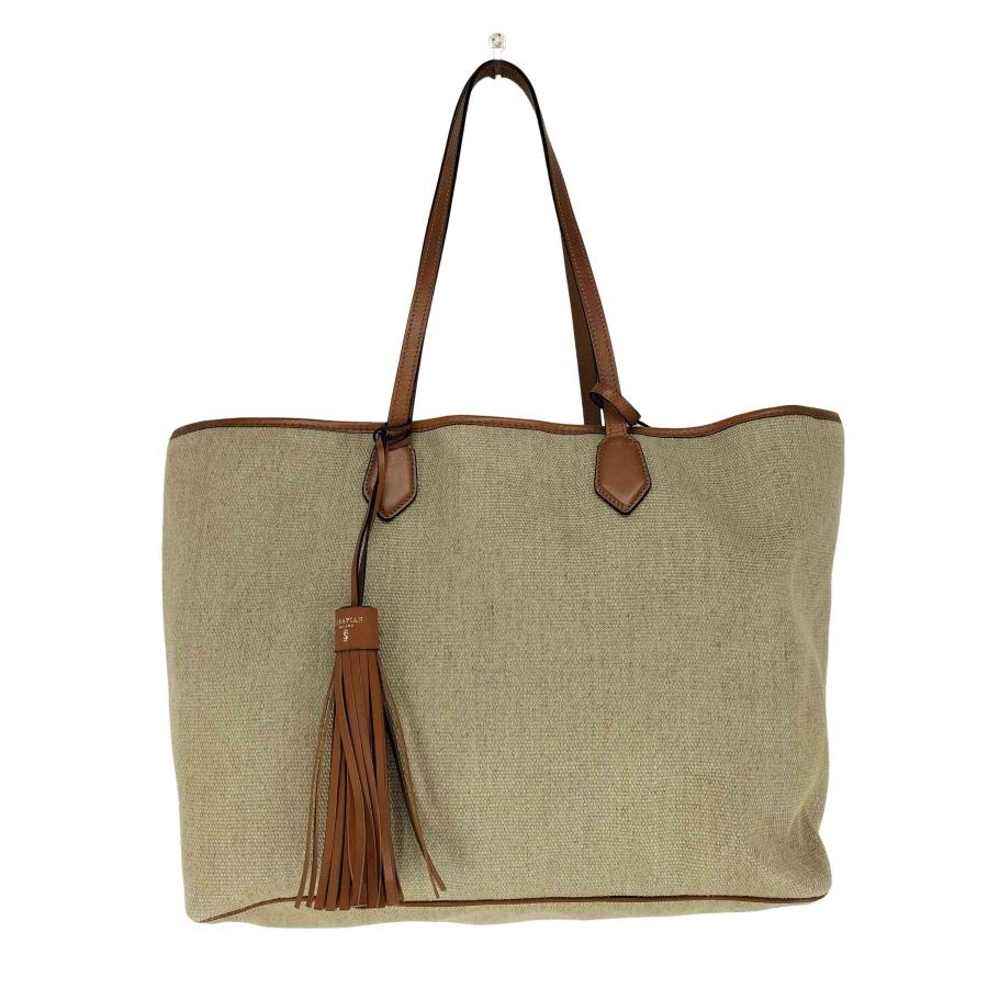 SERAPIAN(セラピアン) レザーハンドル キャンバス トートバッグ メンズ 表記無 【中古】【ブランド古着バズストア】 SERAPIAN（セラピアン） レザーハンドル キャンバス トートバッグ