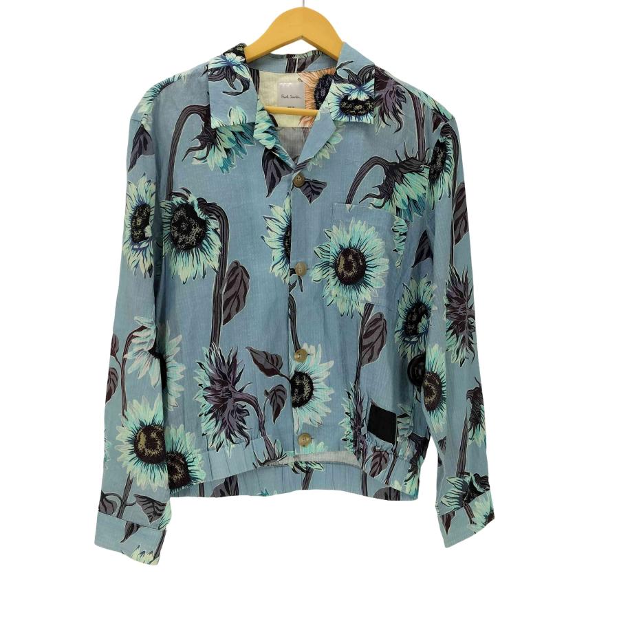 Paul Smith(ポールスミス) 花柄 総柄 開襟 オープンカラー リネン コットン シャツ ジャケット ブルゾン メンズ import：M 【中古】【ブランド古着バズストア】 Paul Smith（ポール・スミス） 花柄 総柄 開襟 オープンカラー リネン