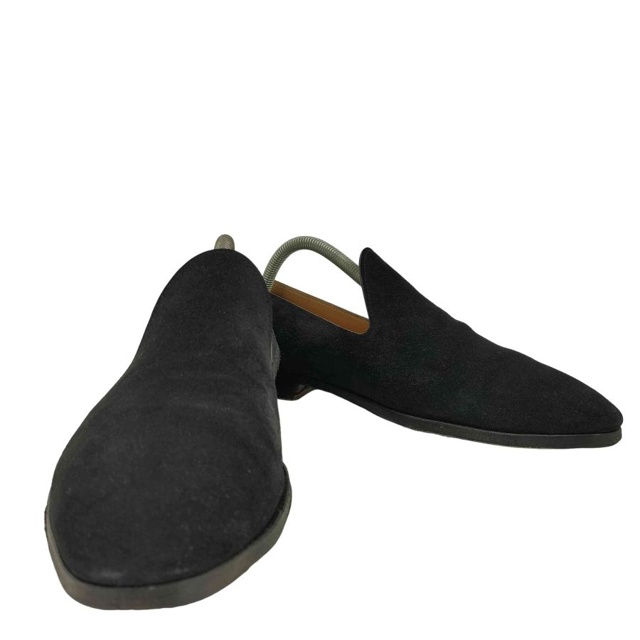 USED古着(ユーズドフルギ) {{F.LLI Giacometti}} FG417 カーフスエード プレーントゥ スリッポン ヴァンプローファー メンズ  40 1/2【中古】【ブランド古着バズストア】 USED古着(ユーズドフルギ) {{F.LLI Giacometti}} FG417 カーフスエード