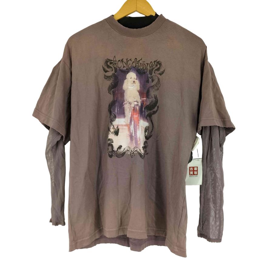 ACNE STUDIOS(アクネストゥディオズ) L/S レイヤードプリントTシャツ レディース  XXS【中古】【ブランド古着バズストア】 Acne Studios（アクネ ストゥディオズ） L/S レイヤードプリントT