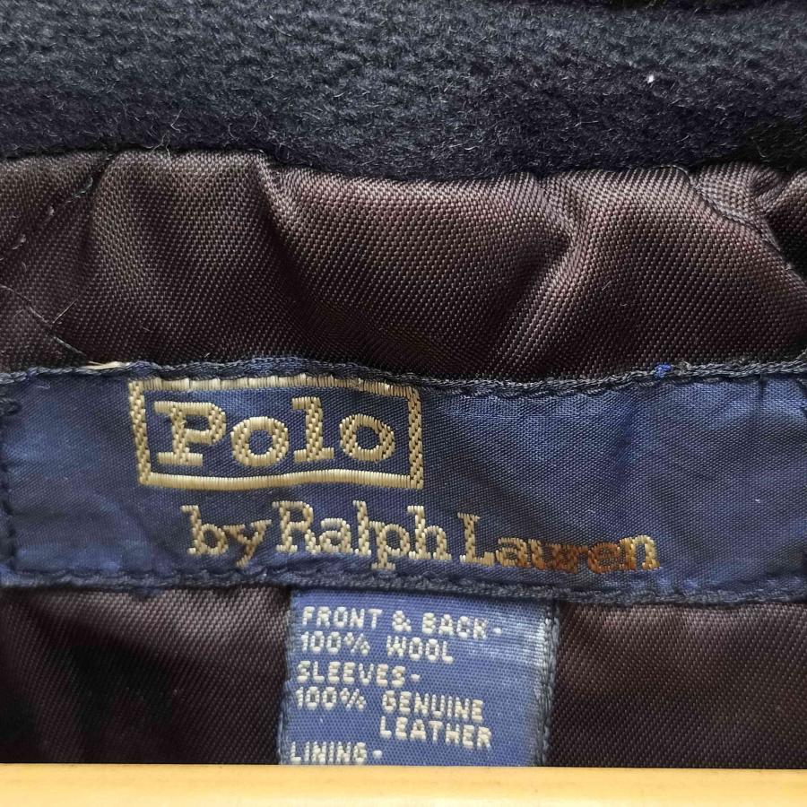 Polo by RALPH LAUREN(ポロバイラルフローレン) 90s エンブレム付き  袖レザー スタジャン メンズ JPN：L 【中古】【ブランド古着バズストア】 Polo by RALPH LAUREN(ポロバイラルフローレン) 90s エンブレム付き 袖