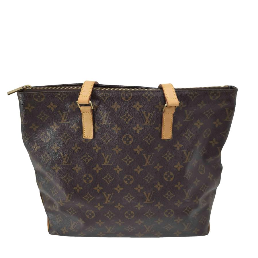 ルイヴィトン カバ トートバッグ モノグラム 肩掛け ファスナー 中古 ルイヴィトン カバ トートバッグ モノグラム 肩掛け ファスナー 中古