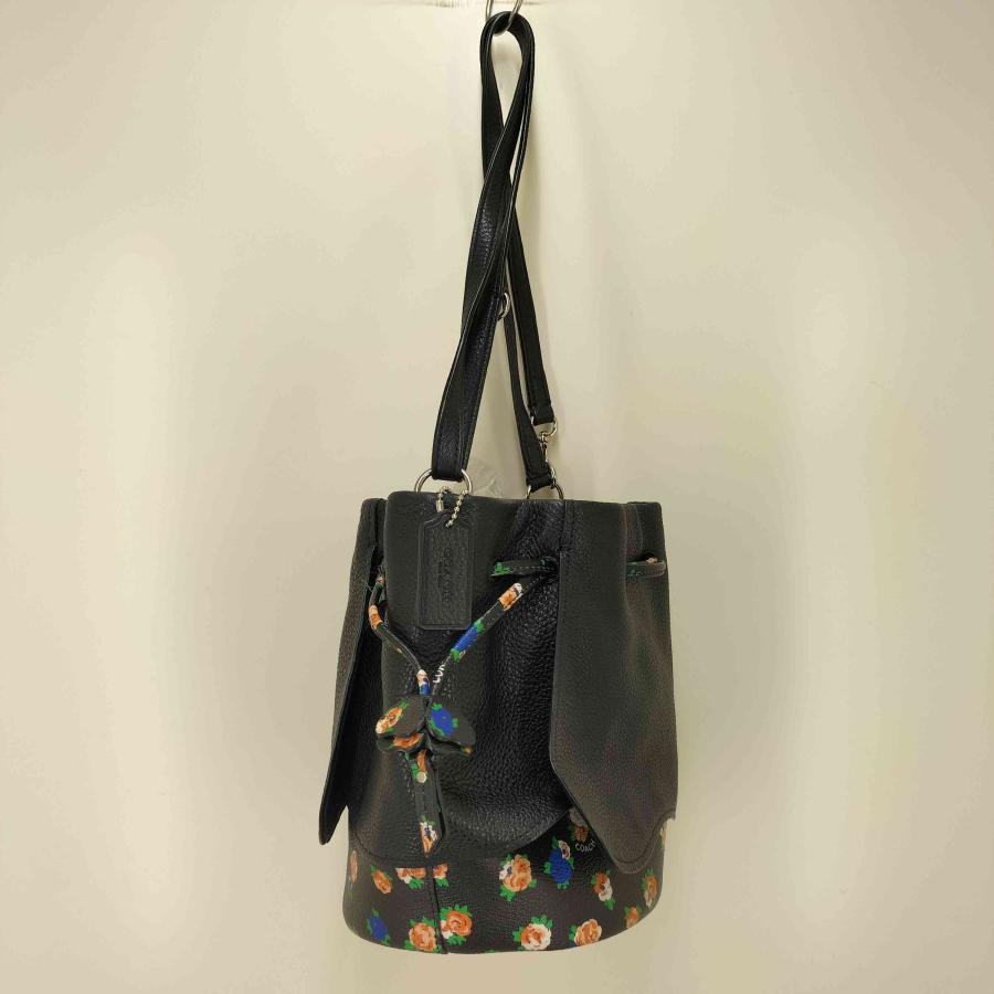 COACH（コーチ） レザー ペタル 巾着バッグ ショルダーバッグ 斜め掛け 