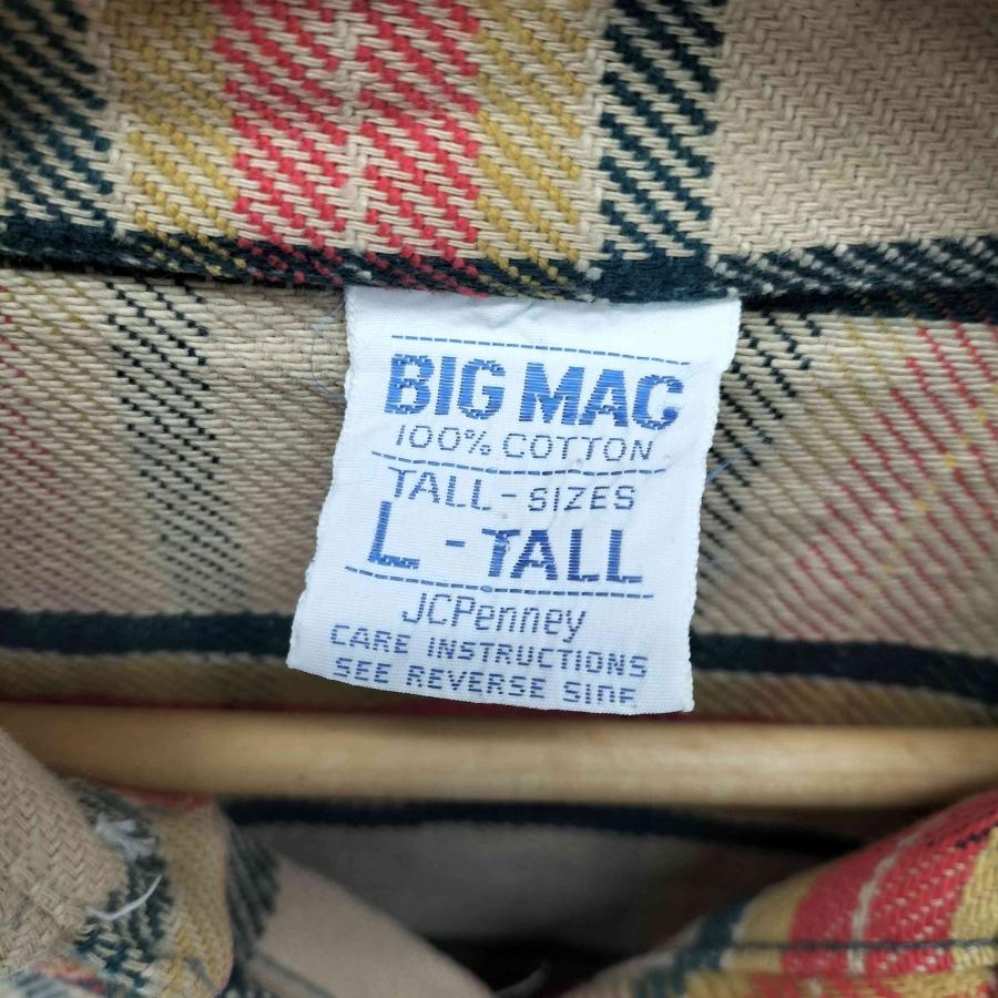 BIG MAC（ビッグマック） チェック コットンネルシャツ メンズ L-TALL