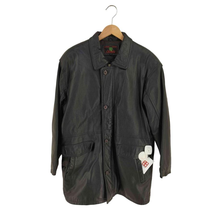 USED古着(ユーズドフルギ) {{Clover}} SHEEP SKIN レザーカーコート メンズ import：L 【中古】【ブランド古着バズストア】 USED古着(ユーズドフルギ) {{Clover}} SHEEP SKIN レザーカーコート