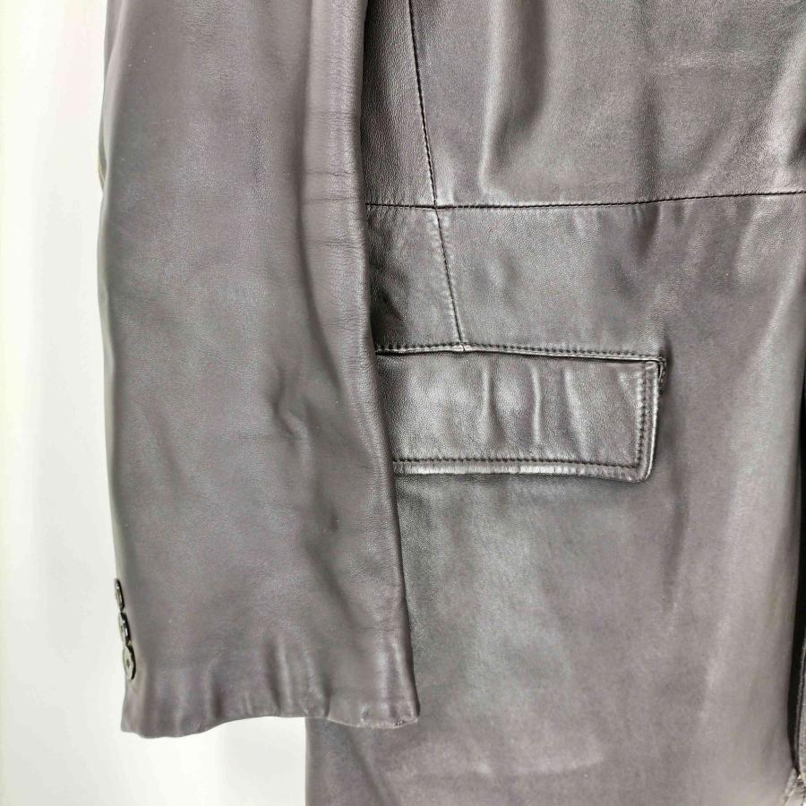 CHRISTIAN AUJARD(クリスチャンオジャール) 裏地ペイズリー シープレザーテーラードジャケット メンズ  LL【中古】【ブランド古着バズストア】 CHRISTIAN AUJARD（クリスチャンオジャール） 裏地ペイズリー シープ