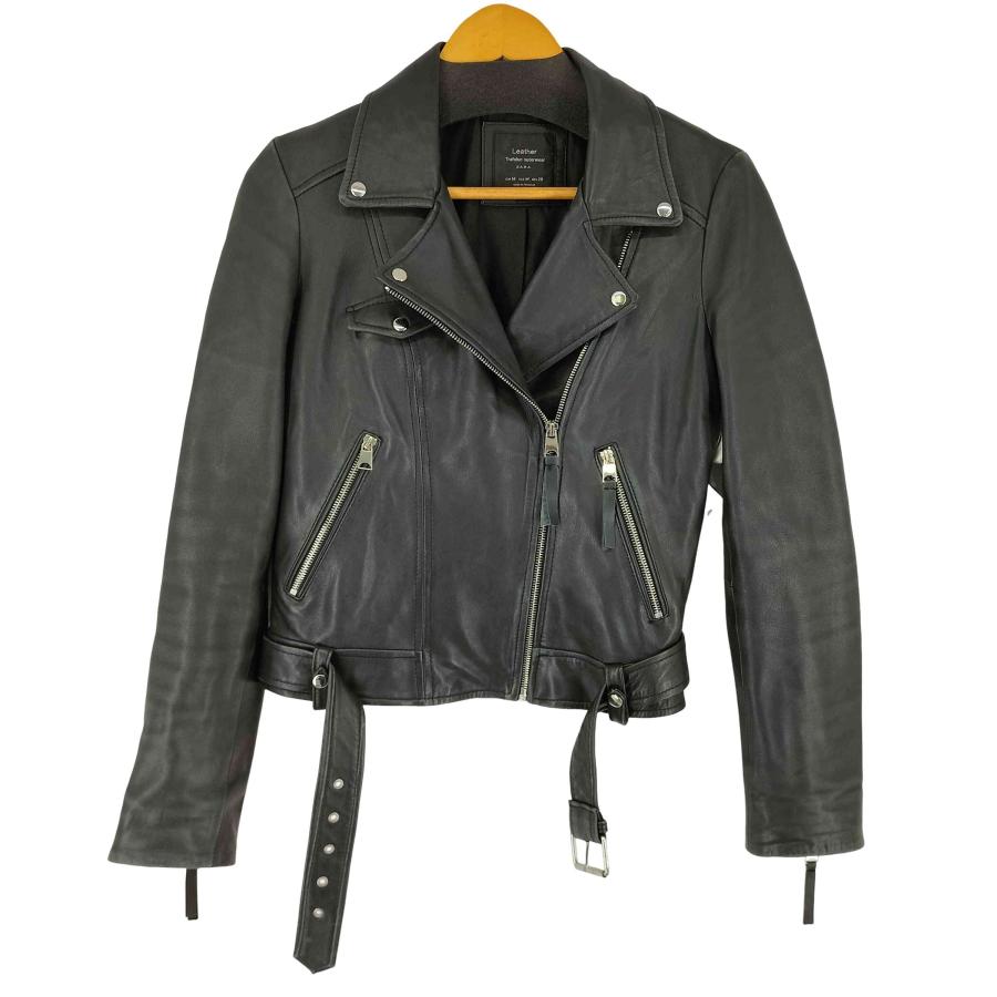 ZARA ザラ　ラムレザー　ダブルライダースジャケット　未使用品 ZARA（ザラ） ラムレザーダブルライダースジャケット レディース