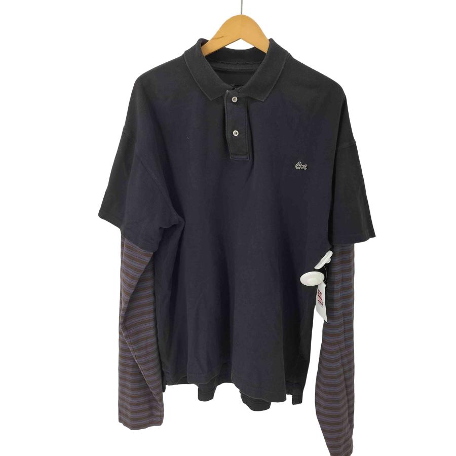 ERL(イーアールエル) DOUBLE SLEEVE POLO T-SHIRT メンズ import：L