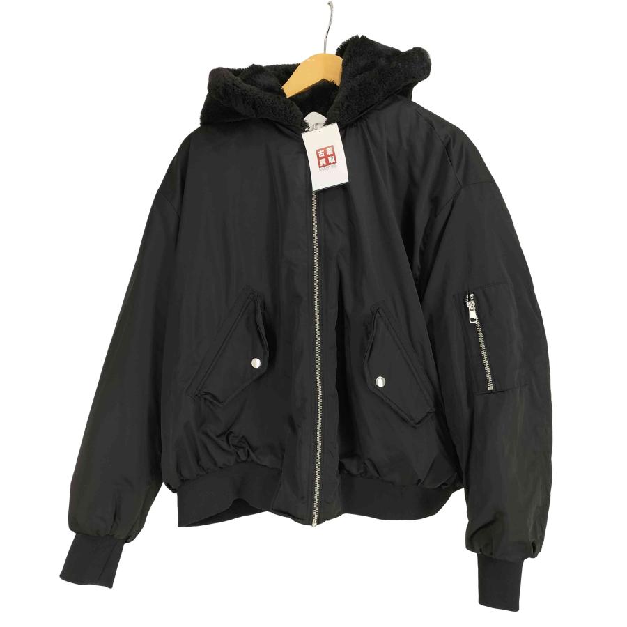 ZARA　ザラ　フードボア　ダウンジャケット　ブルゾン　レディースL　黒 ZARA（ザラ） ダウンジャケット ブルゾン フード フェイクファー L 黒