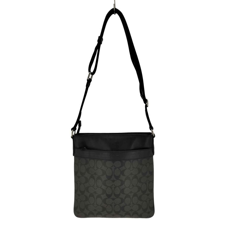 コーチ ショルダーバッグ シグネチャー柄 PVC 黒 COACH（コーチ） シグネチャー PVC ショルダー バッグ メンズ 表記無