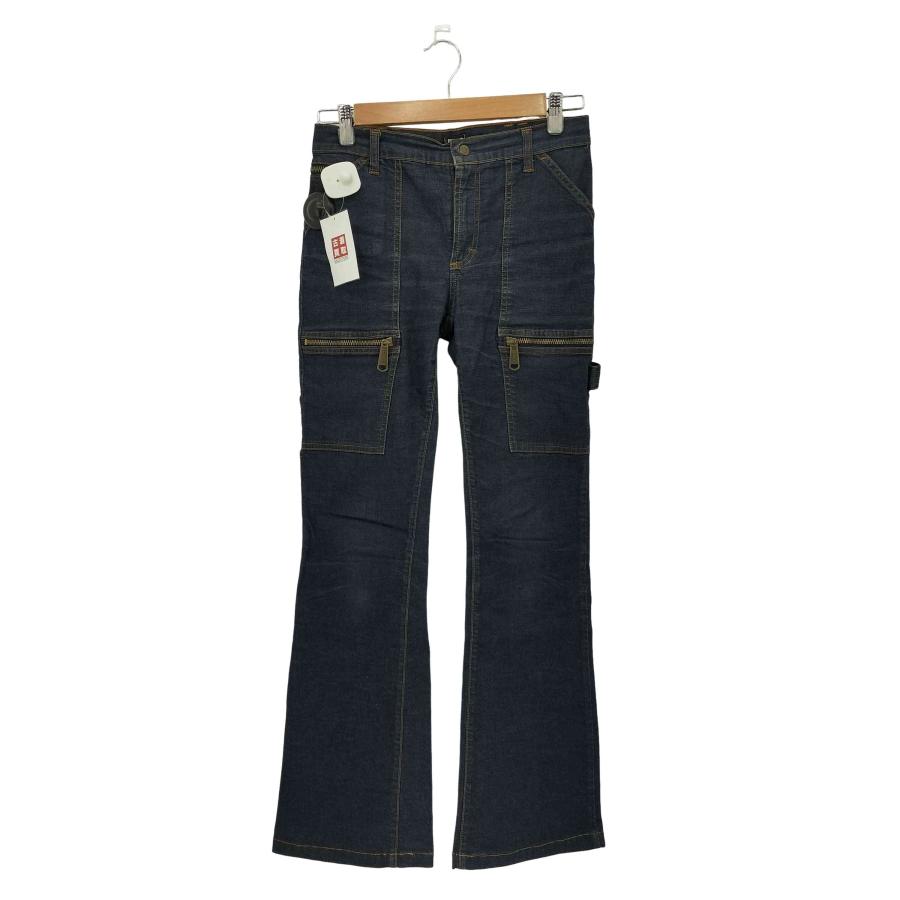 D＆G(ディーアンドジー) デカジップ マルチポケット ペインター フレアデニムパンツ Y2K レディース  26/40【中古】【ブランド古着バズストア】 D＆G(ディーアンドジー) デカジップ マルチポケット ペインター フレア
