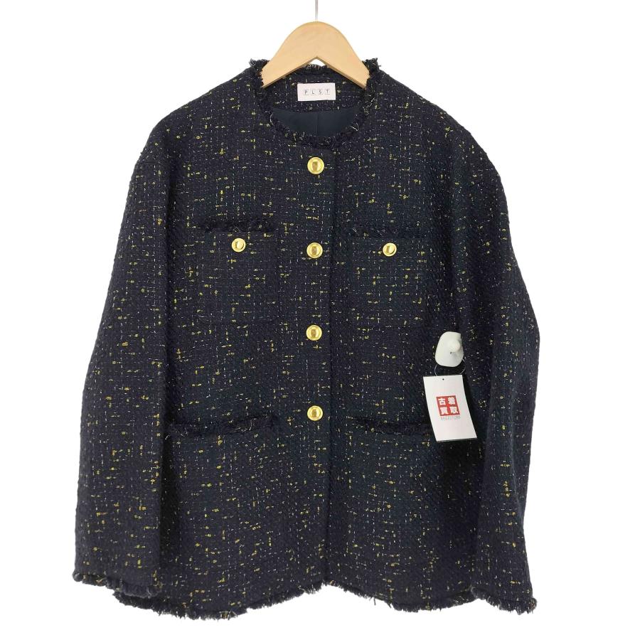 PLST（プラステ） ツイードノーカラージャケット レディース JPN：M