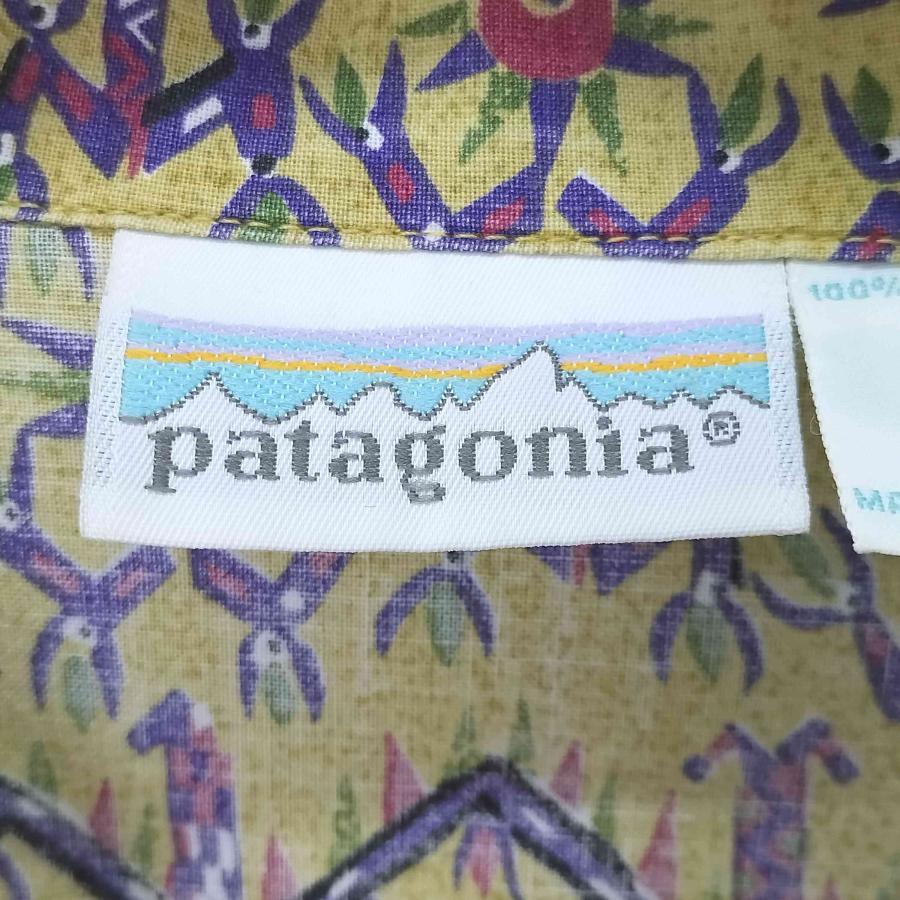 patagonia(パタゴニア) A/Cシャツ 1992 DANCING PALMS/CURRY ダンシン 中古 古着 0804の画像