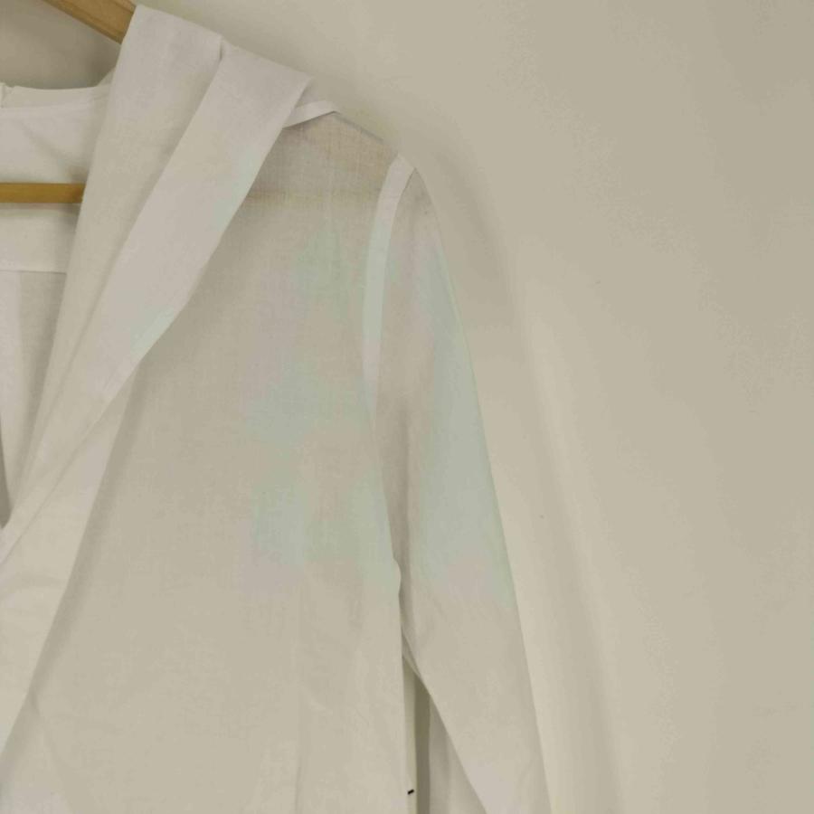 Yohji Yamamoto(ヨウジヤマモト) collection 25SS 100/-KHADI DRAPED DETAIL HOOD DRESS レディース JPN：1 【中古】【ブランド古着バズストア】 Yohji Yamamoto（ヨウジヤマモト） collection 25SS 100/-KHADI DR