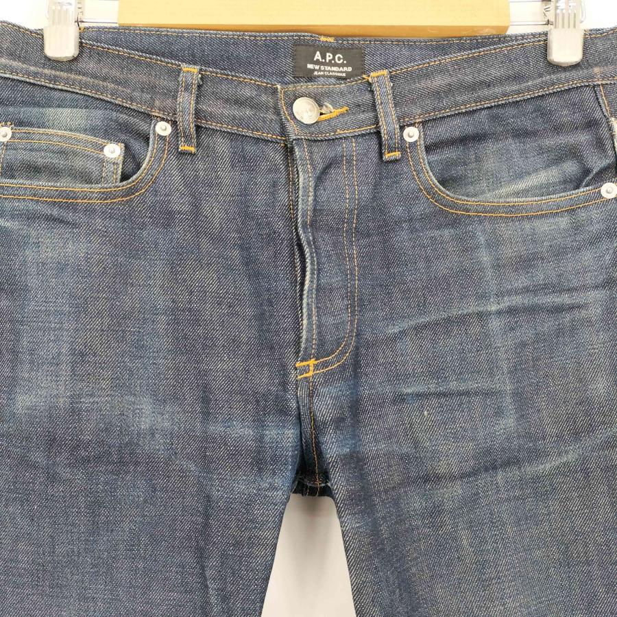 土日値下げ A.P.C. ストレートデニム 古着スタンダード赤耳90s ダメージ 初期 APC アーペーセー スタンダード 旧タグ デニムパンツ 赤耳 - メルカリ