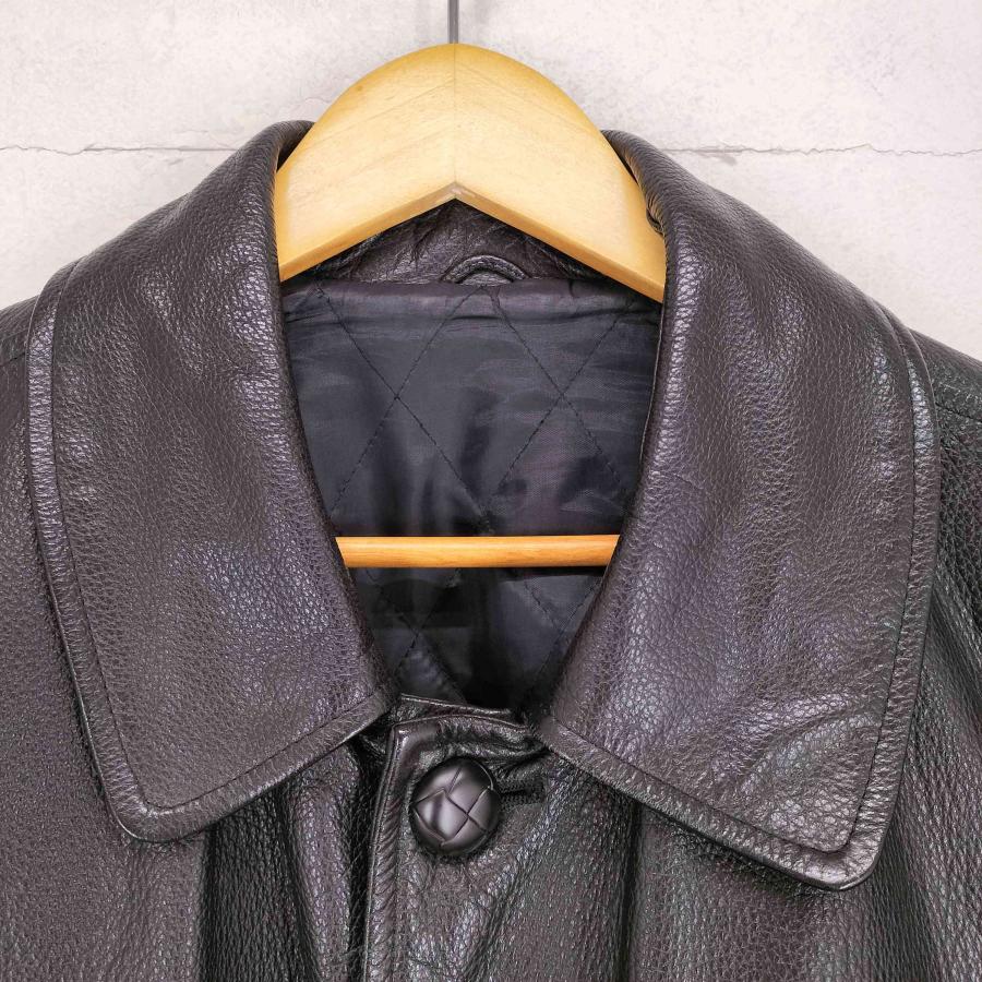 USED古着(ユーズドフルギ) caw leather カウレザーカーコート シボ革