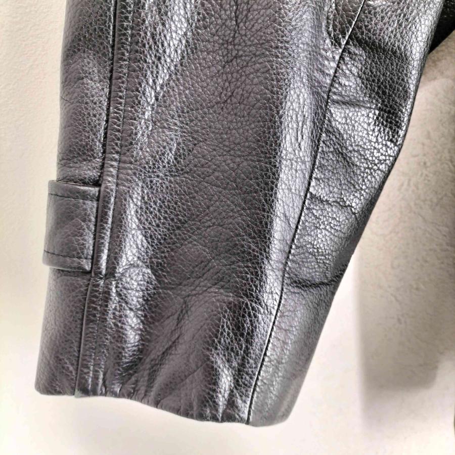 USED古着(ユーズドフルギ) caw leather カウレザーカーコート シボ革