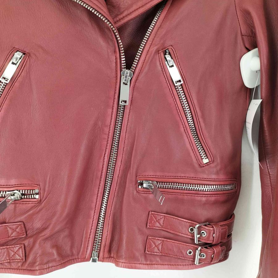 ZARA（ザラ） ラムレザーダブルライダースジャケット レディース
