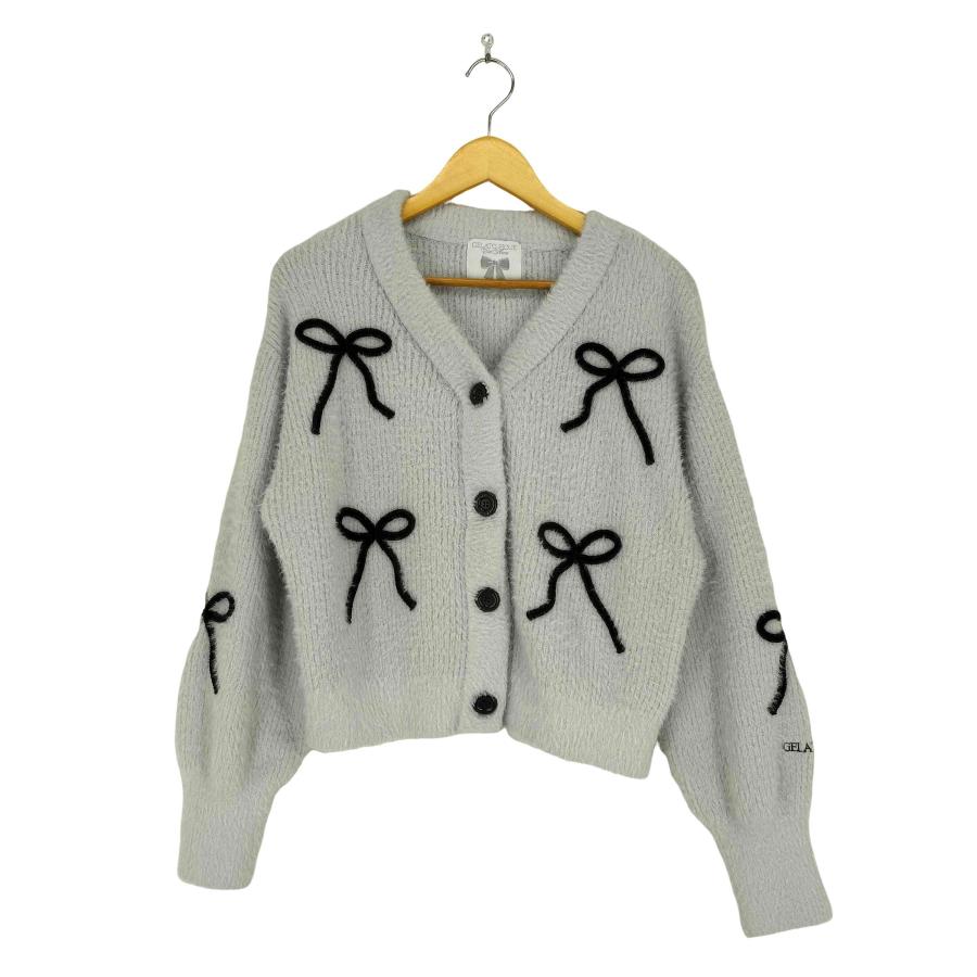 gelato pique（ジェラートピケ） リボンフェザーカーディガン
