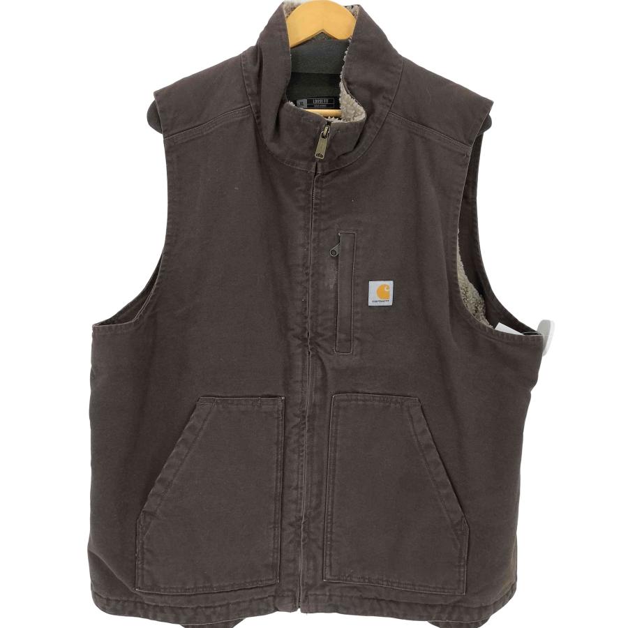 carhartt ダックベスト　裏地ボア　USA産　90's Carhartt（カーハート） 裏ボア ダックベスト LOOSE FIT メンズ import