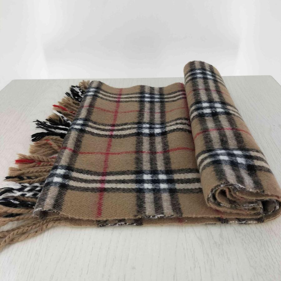 Burberry's カシミヤ100% 赤 チェック柄 マフラー BURBERRY バーバリー