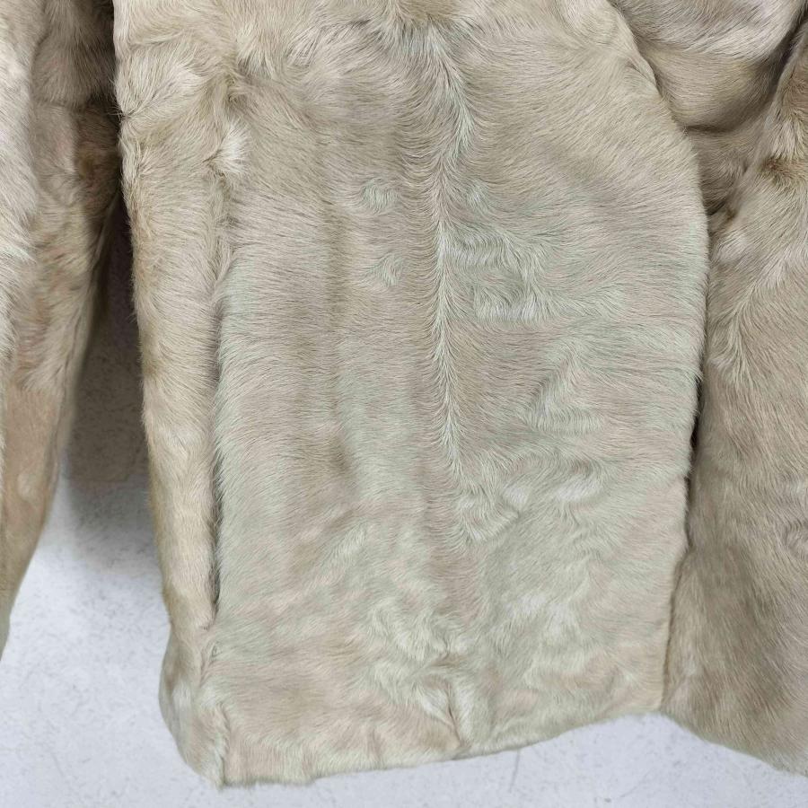 chibii831様ギリシャ製USA古着ヴィンテージ毛皮リアルファージャケット白 USED古着(ユーズドフルギ) real fur リアルファージャケット
