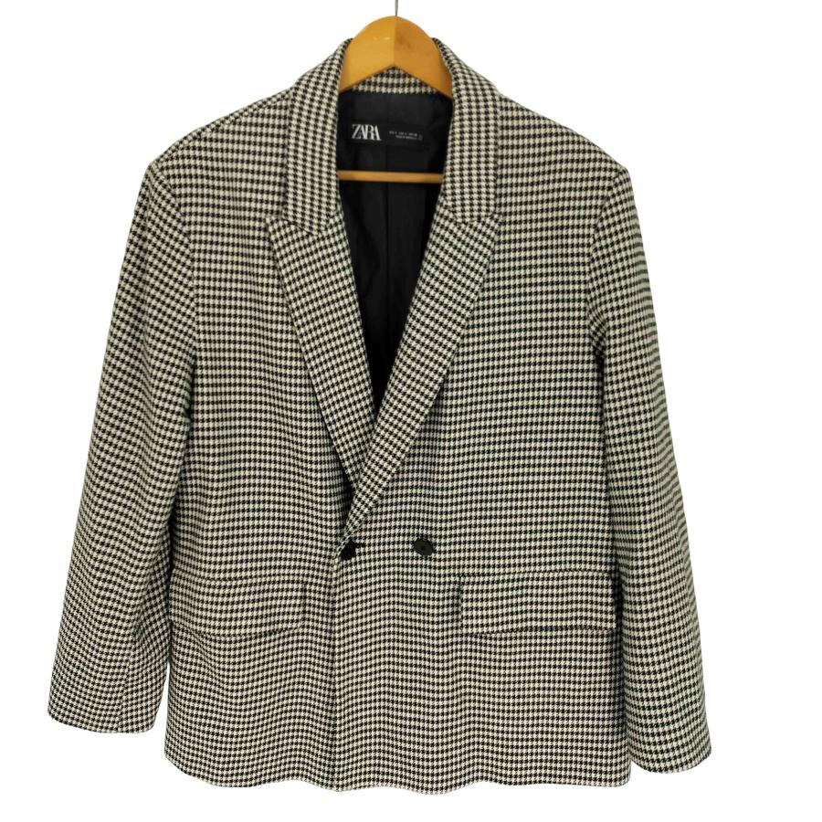 23区　ダブルテーラードジャケット　千鳥格子　ウール混　大きめ　50サイズ ジャケット テーラードジャケット 千鳥格子柄ダブルブレストジャケット