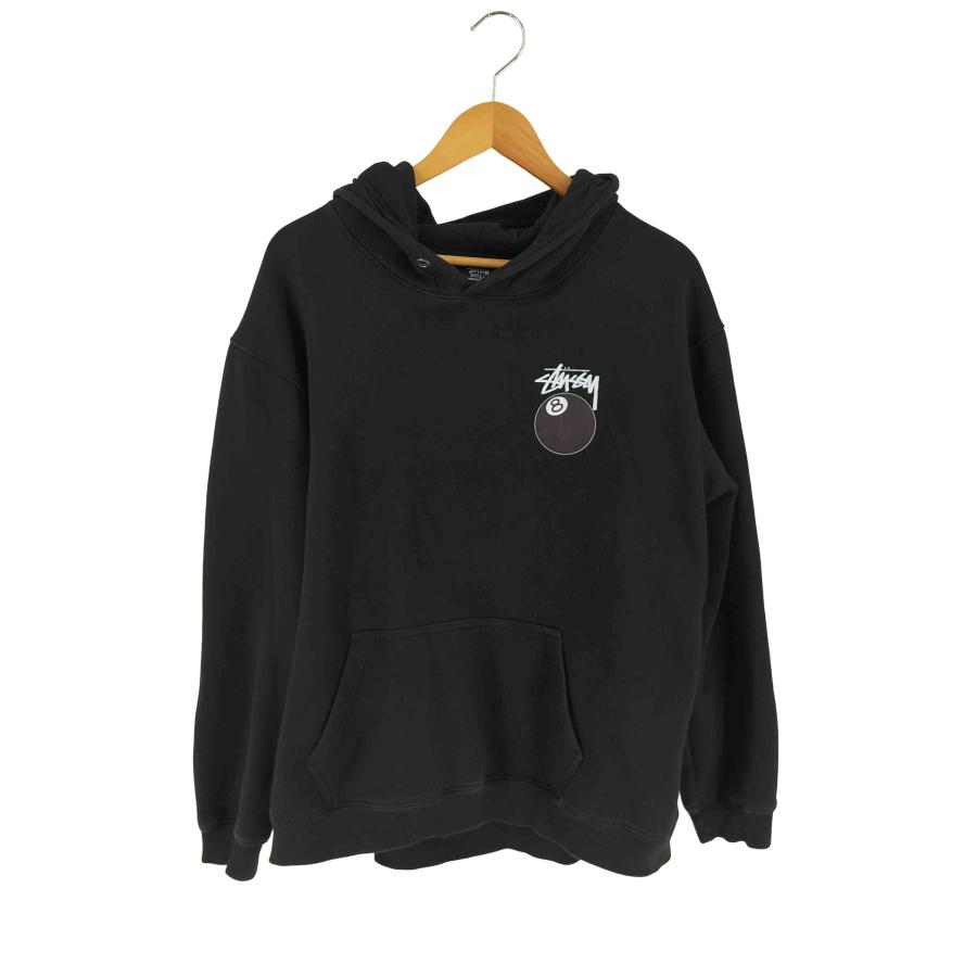 STUSSY 8BALL PULL OVER パーカー Lサイズ ブラック STUSSY（ステューシー） 8ball プルオーバーパーカー メンズ import：L