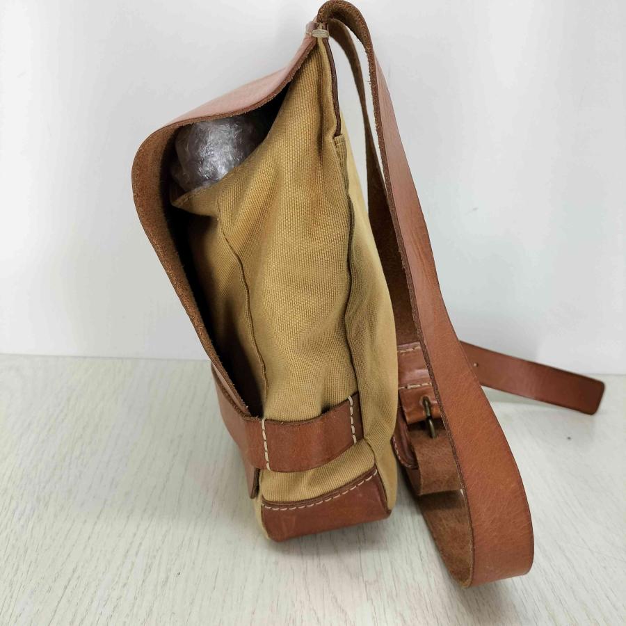 genten（ゲンテン） レザーキャンバスショルダーバッグ メンズ ONE