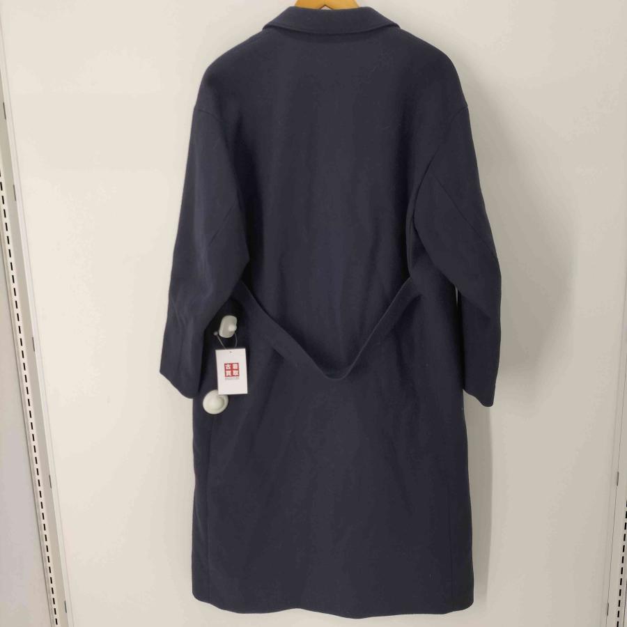 美品 HYKE ウール ショップ コート ネイビー 2 HYKE（ハイク） 【WOOL SHOP COAT】ウールショップコート レディース