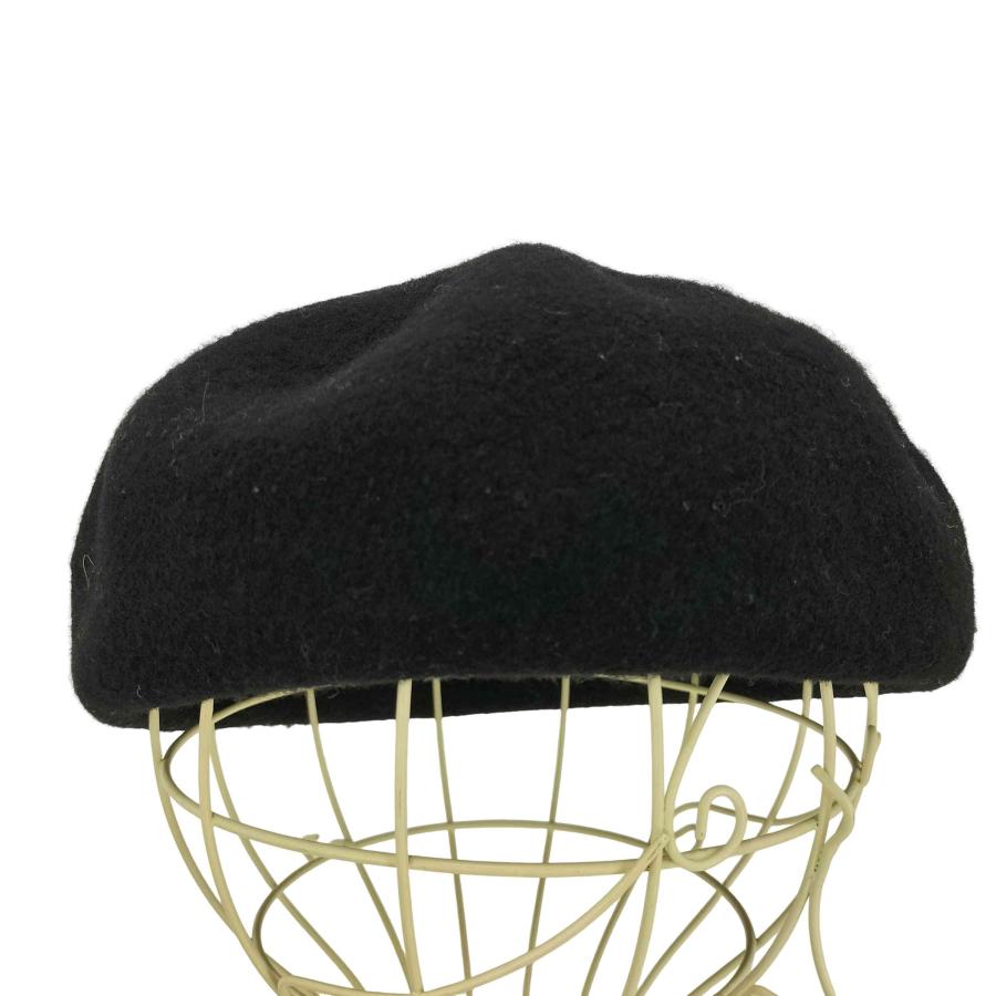 【美品】CA4LA カシラ　GDC コラボ　ベレー帽 黒 ウール100% 日本製 CA4LA（カシラ） ウールベレー帽 レディース 表記無 中古 古着 0222