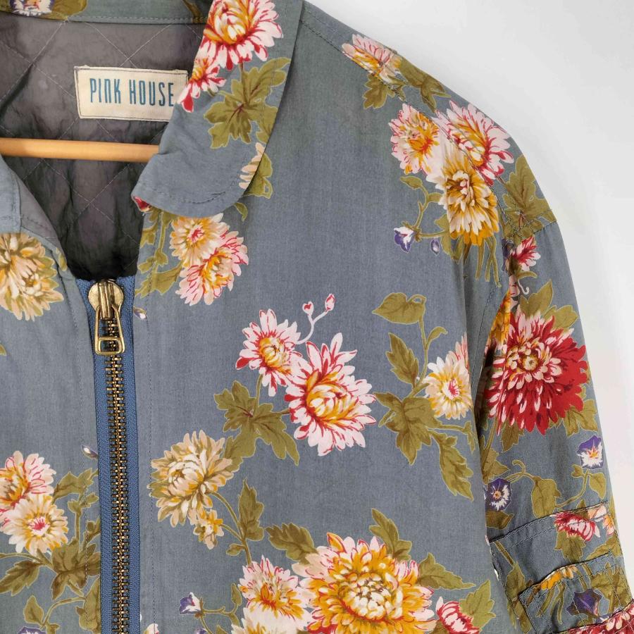 PINK HOUSE ピンクハウス ブルゾン 花柄 中綿 総柄 キルティング PINK HOUSE ピンクハウス ブルゾン 花柄 中綿 総柄 キルティング