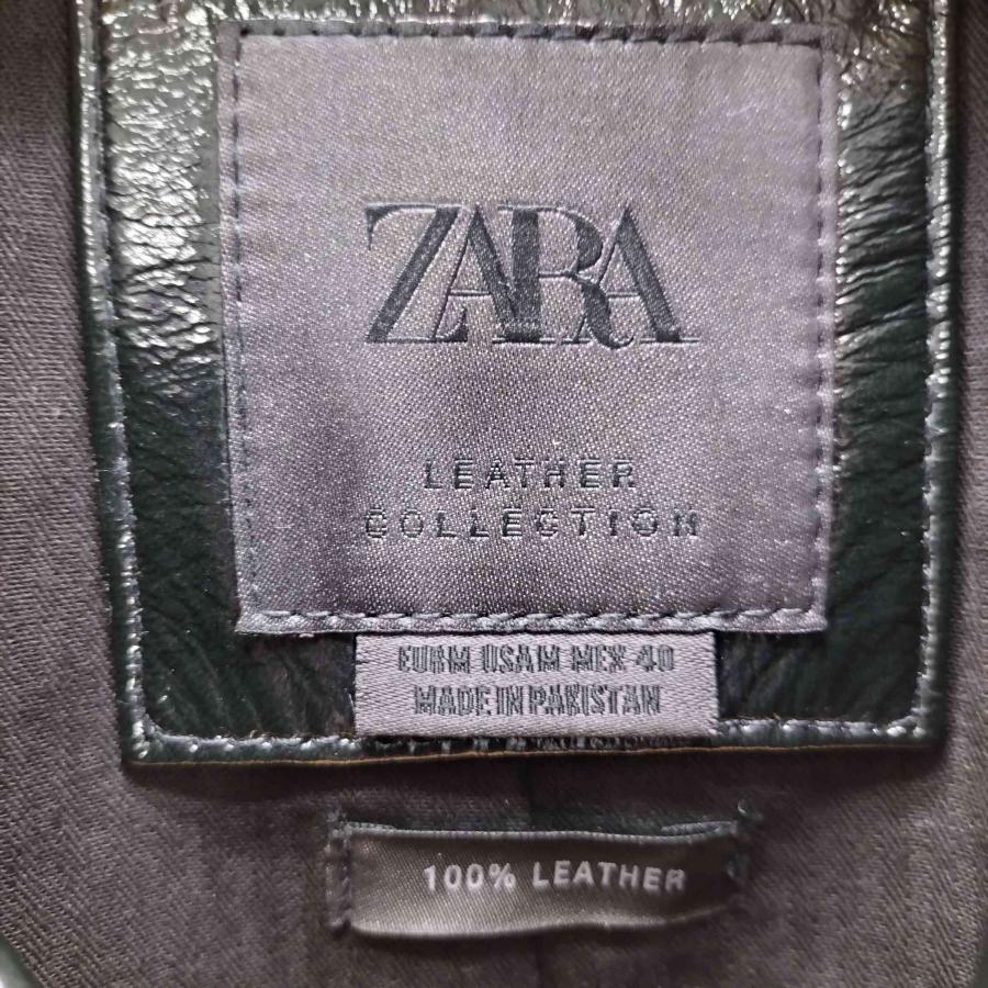 ZARA（ザラ） SHINY FINISH LEATHER JACKET シャイニー フィニッシュ