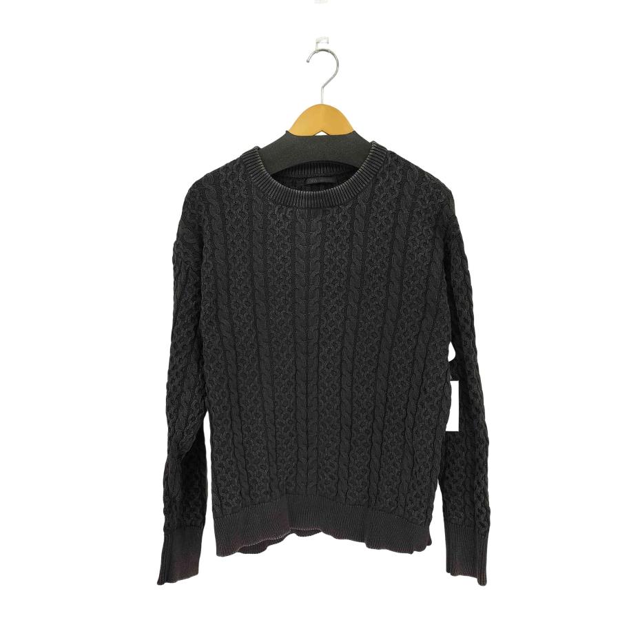 ZARA（ザラ） ウォッシュド ケーブル ニットセーター メンズ import：L