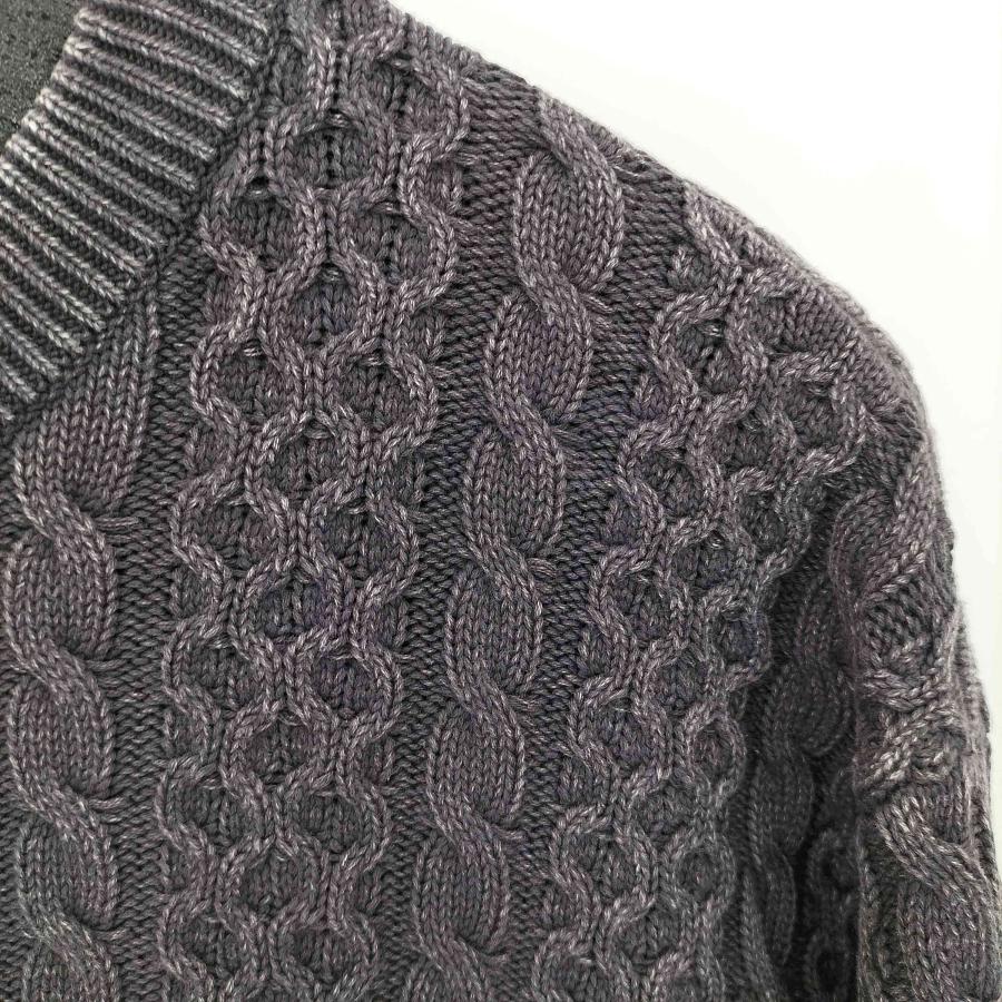 ZARA（ザラ） ウォッシュド ケーブル ニットセーター メンズ import：L