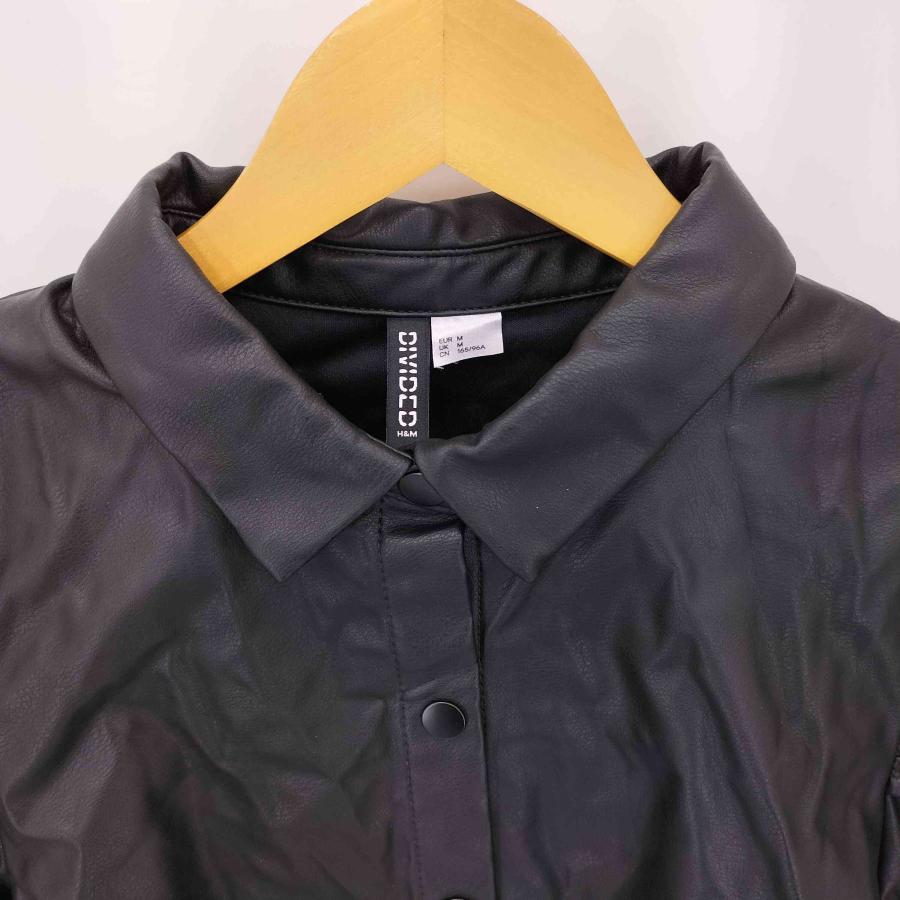 USED古着(ユーズドフルギ) ギャザースリーブ フェイクレザーシャツ